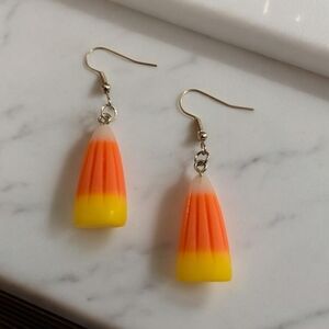 Halloween Candy Corn Earrings Cute Fall Jewelry‎ Lightweight Festive Accessory